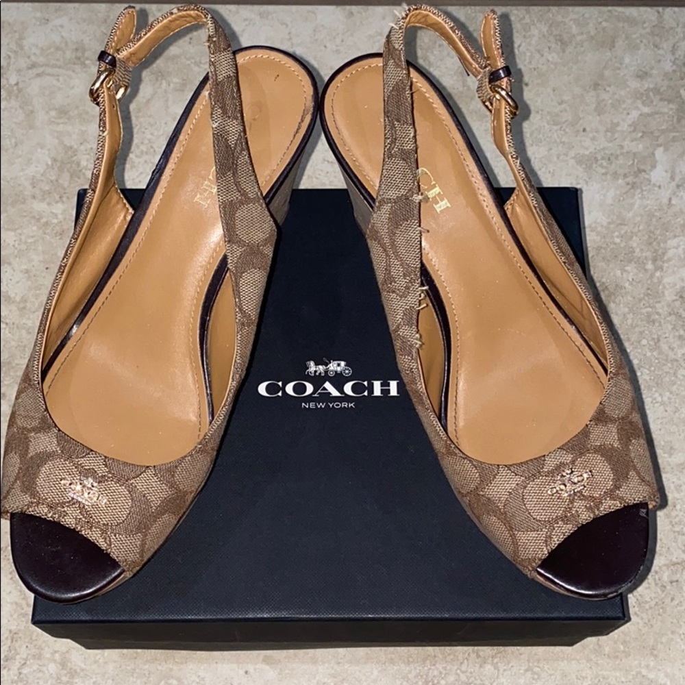 COACH Chestnut Wedges! : Size 9.5